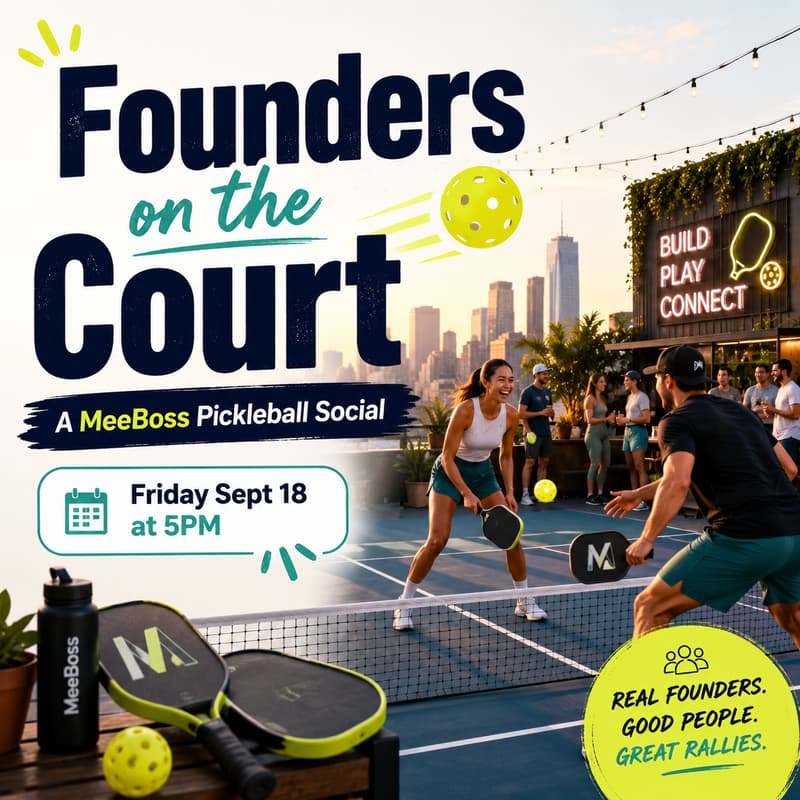 Cover Image for Founders on the Court: A MeeBoss Pickleball Social