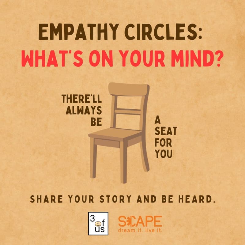 Cover Image for 3 of Us [Empathy Circles]: What's weighing on your mind?