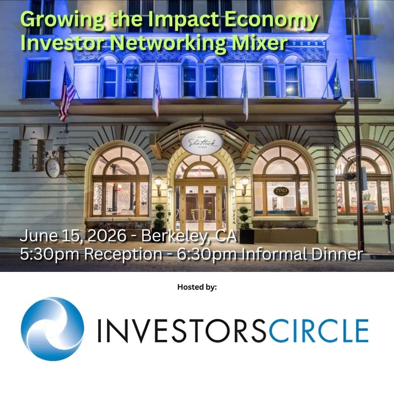 Cover Image for Growing the Impact Economy – Investor Networking Mixer