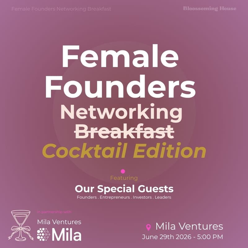 Cover Image for Female Founders Networking Breakfast - Cocktail Edition - June 29th
