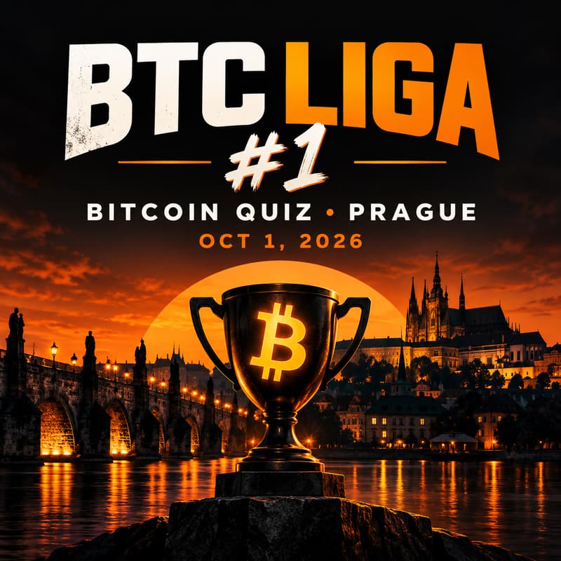 Cover Image for BTC LIGA #1 Praha – Bitcoin Quiz & Meetup 🇨🇿