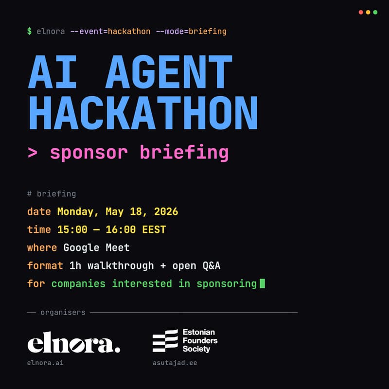 Cover Image for Elnora & EFS AI Agent Hackathon — Sponsor Briefing