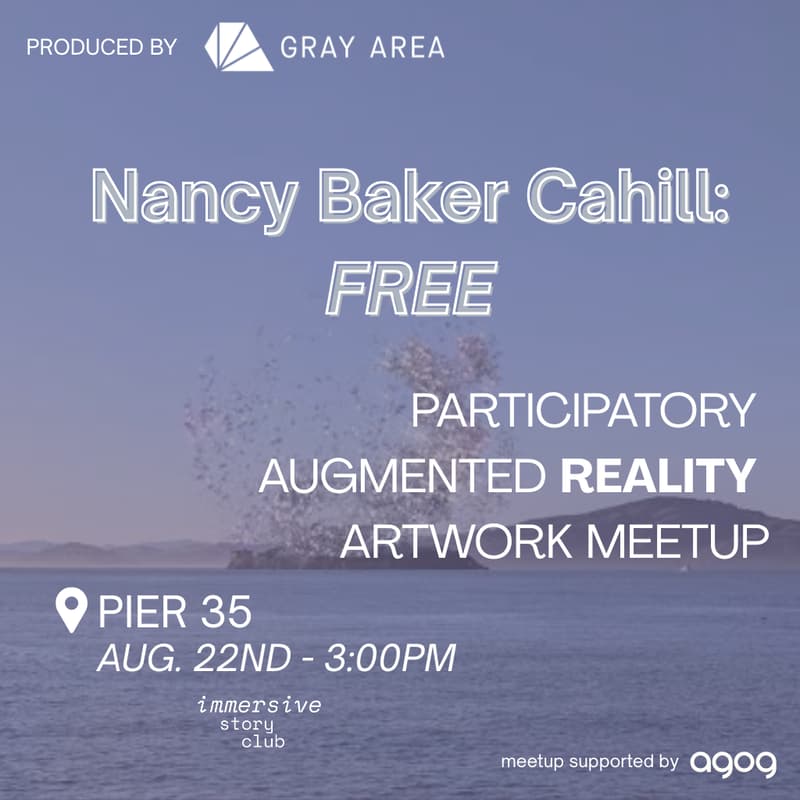 Cover Image for Meet Up @ Pier 35 to send a message in solidarity - AR artwork by Nancy Baker Cahill