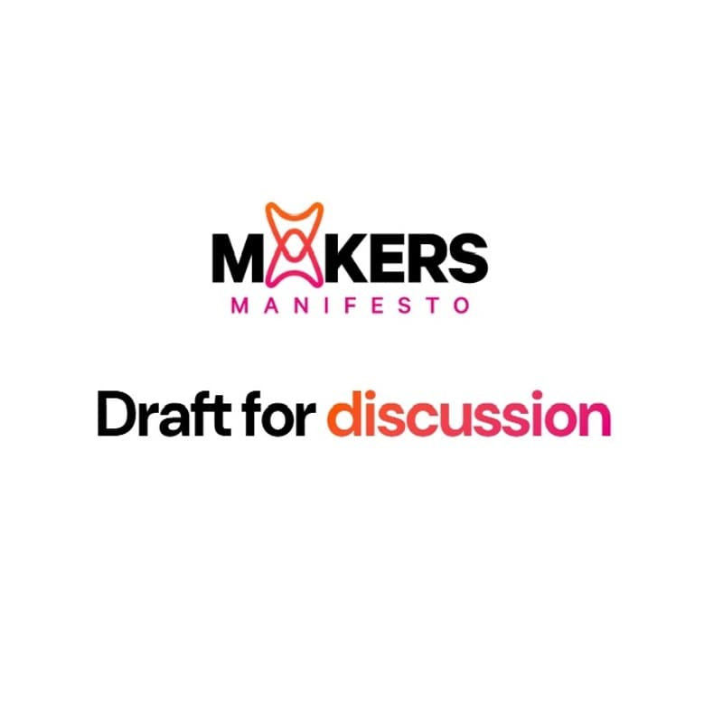 Cover Image for Makers Manifesto: Is this useful?