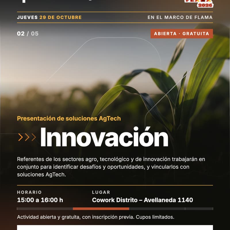 Cover Image for INNOVACIÓN. Presentación de soluciones Agtech