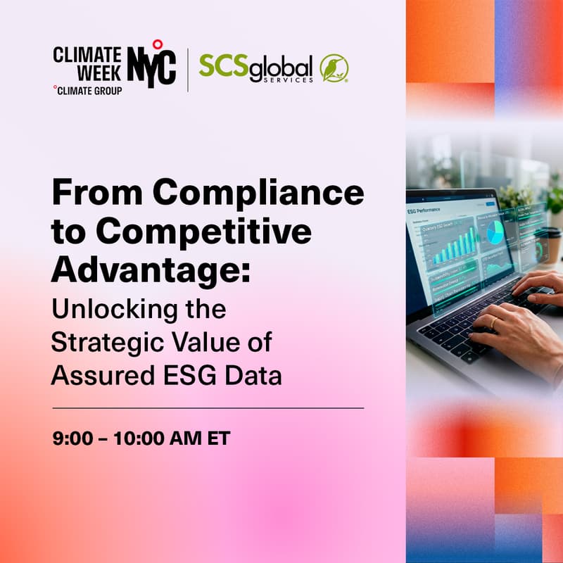 Cover Image for From Compliance to Competitive Advantage: Unlocking the Strategic Value of Assured ESG Data