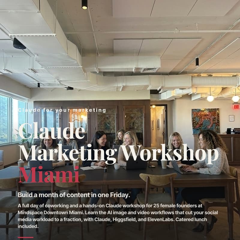 Cover Image for Claude Marketing Workshop · Miami
