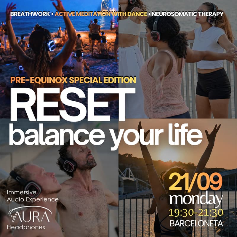 Cover Image for 🎧 RESET💥 Neuro-somatic Movement - Breathwork - Dynamic Meditation - Face Yoga | PRE-EQUINOX SPECIAL EDITION 🌍 <<Eng+Español>>