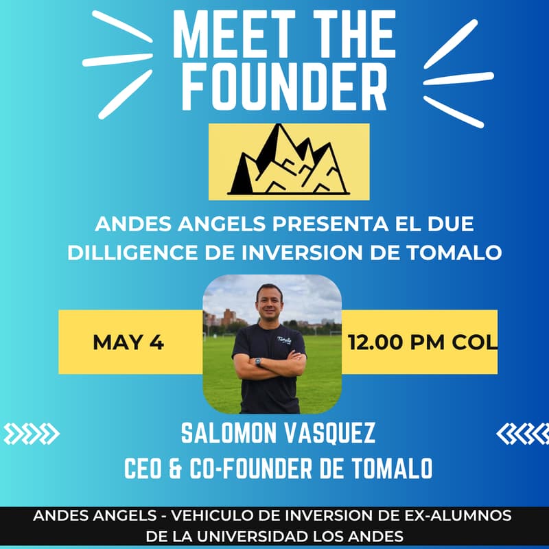 Cover Image for Andes Angels presents: Tomalo's Due Diligence & Investment Overview
