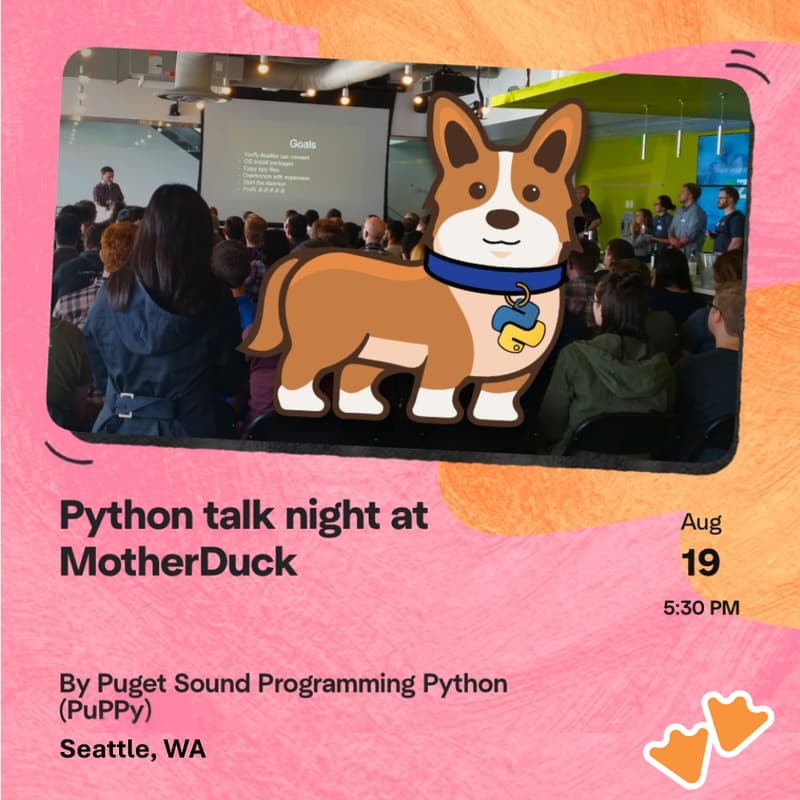 Cover Image for Python talk night at MotherDuck