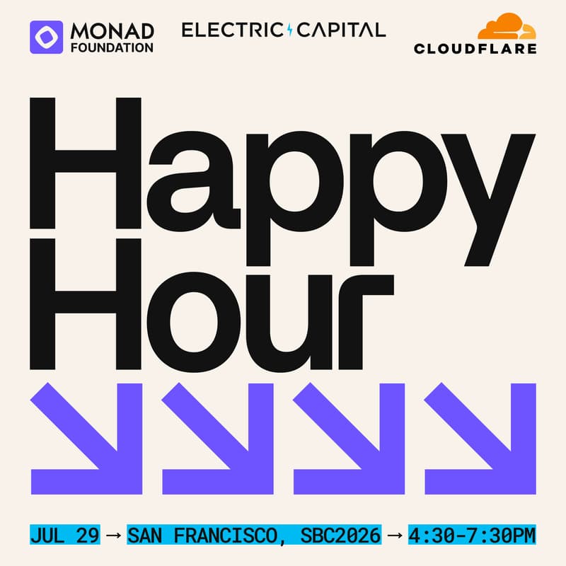 Cover Image for Happy Hour with Monad Foundation, Electric Capital and Cloudflare @ SBC