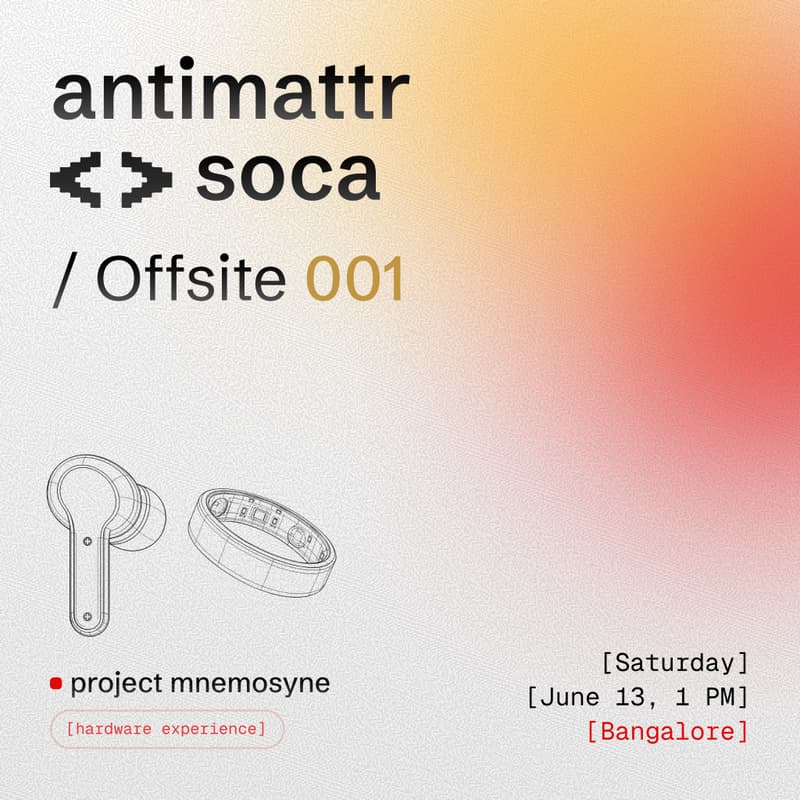 Cover Image for antimattr <> Soca / Offsite 001