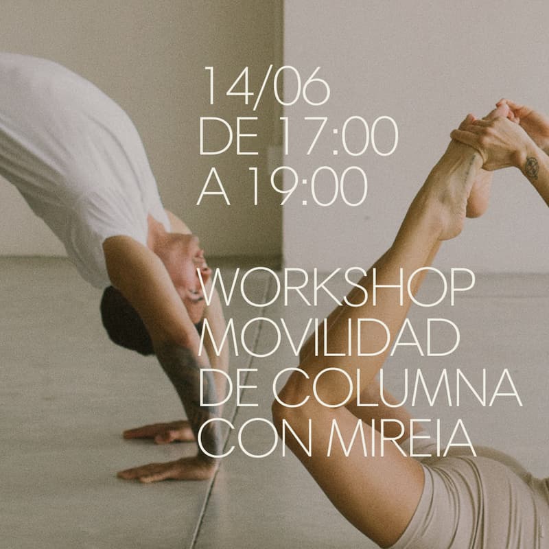 Cover Image for WORKSHOP MOVILIDAD DE COLUMNA CON MIREIA