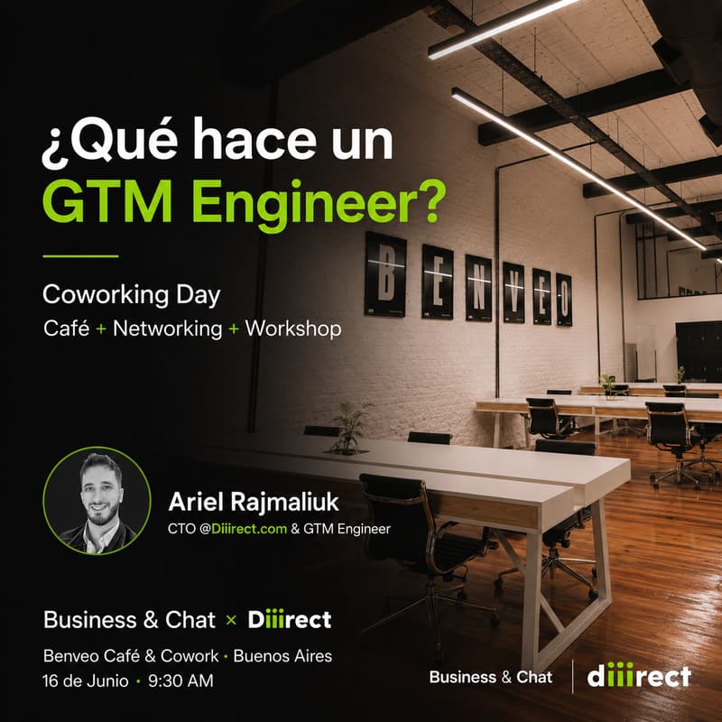 Cover Image for Coworking Day: ¿Qué hace un GTM Engineer? Cafe + Networking
