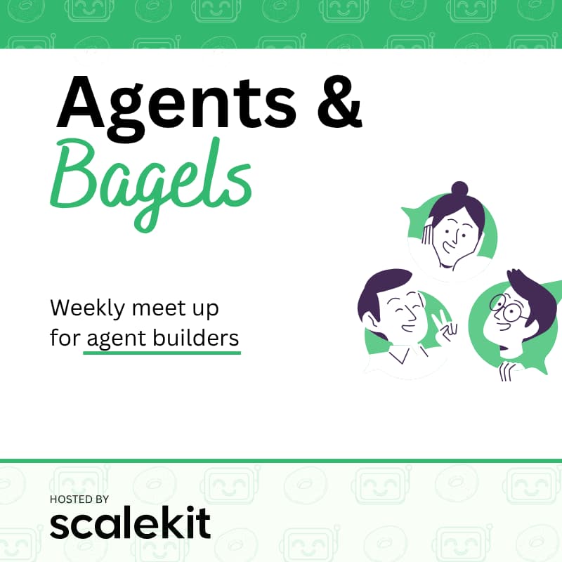 Cover Image for Agents & Bagels: Weekly meet up for agent builders