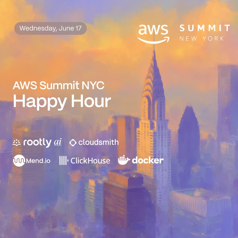 Cover Image for AWS Summit NYC w/ Rootly AI, Cloudsmith, Mend.io, ClickHouse and Docker