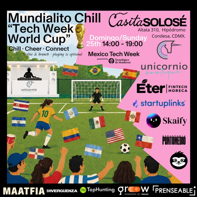 Cover Image for Mundialito "Tech Weeks World Cup" (Chill • Cheer • Connect) - Sunday Brunch & DJ - Playing is Optional