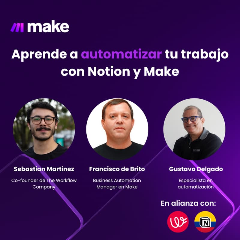 Cover Image for Aprende a automatizar tu trabajo con Make y Notion