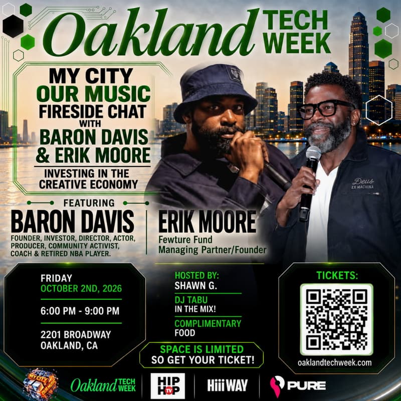 Cover Image for My City Our Music Fireside Chat With Baron Davis (Oakland Tech Week)