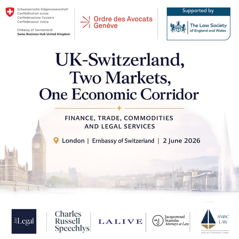 Cover Image for UK-Switzerland, Two Markets, One Economic Corridor: Finance, Trade, Commodities and Legal Services
