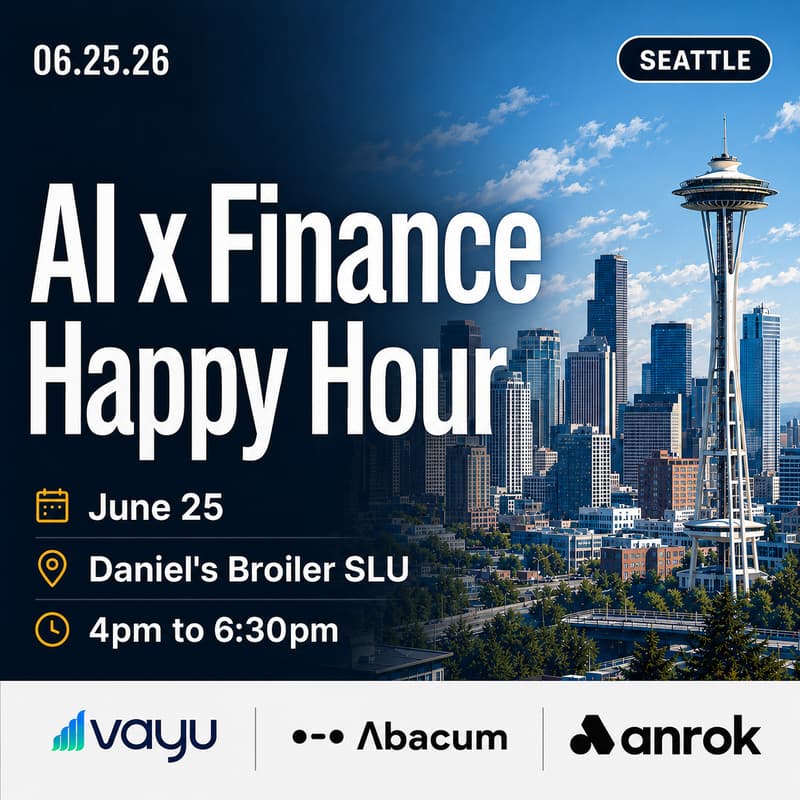 Cover Image for AI x Finance Happy Hour with Abacum, Anrok & Vayu
