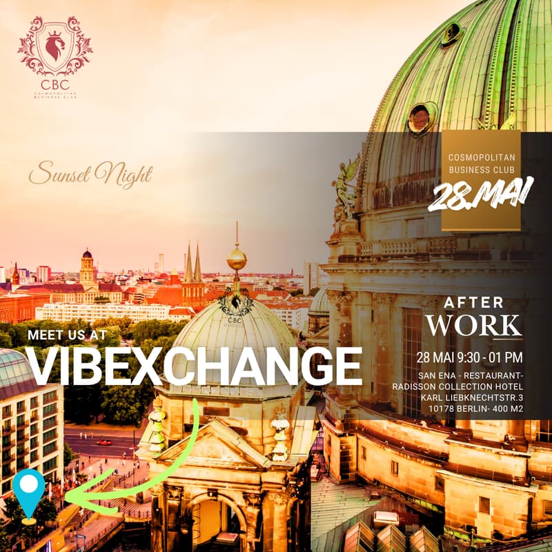 Cover Image for Cosmopolitan Sunset Business Club Night - VibeXchange - Wilkommenstrunk inkl.- Für Mitglieder