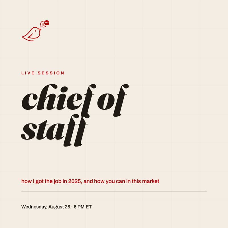 Cover Image for How I Got the Chief of Staff Job in 2025, and How You Can in This Market