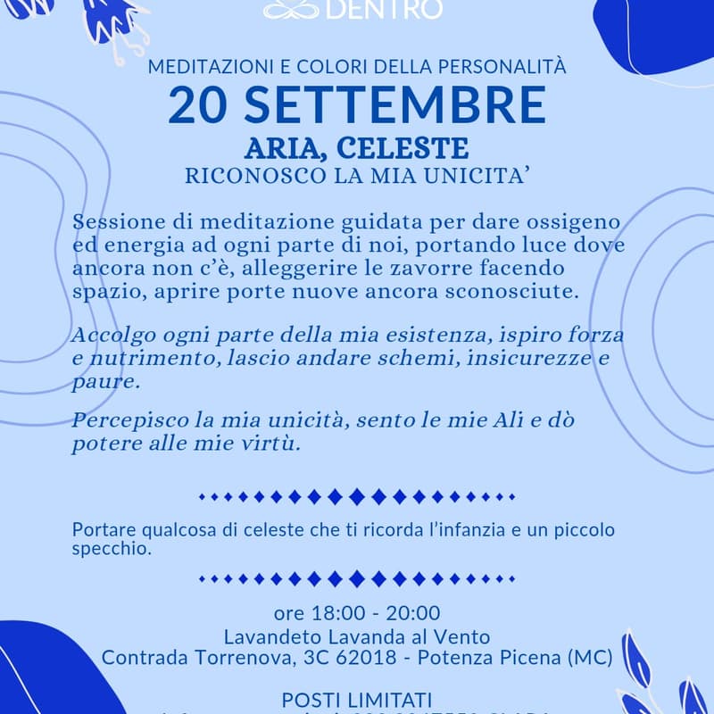 Cover Image for CELESTE elemento ARIA “Riconosco la mia unicità“
