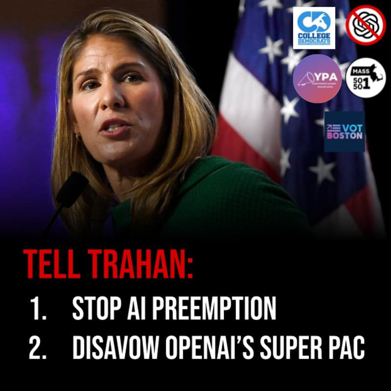 Cover Image for Tell Lori Trahan: STOP AI PREEMPTION