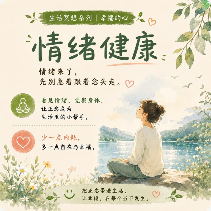 Cover Image for 9月5日周六 生活冥想系列之🩵幸福的心 · 情绪健康🩵