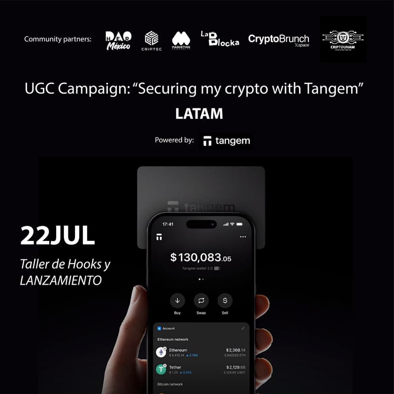 Cover Image for Lanzamiento de Campaña UGC - Tangem Wallet Latam y Workshop