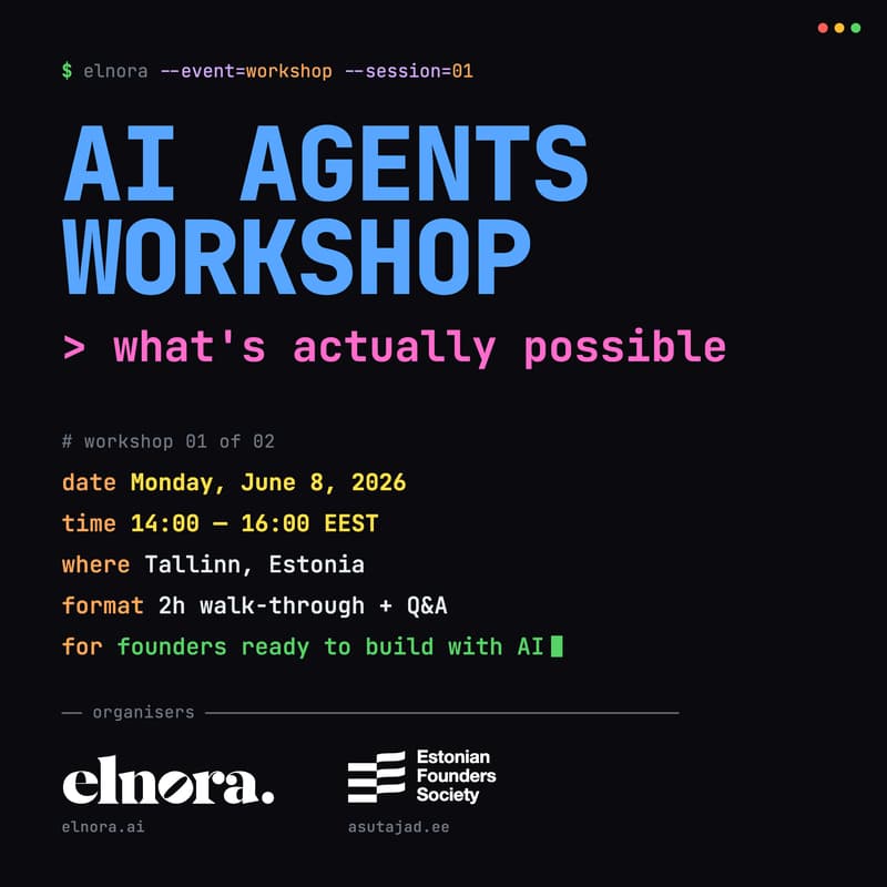Cover Image for Elnora & EFS AI Workshop 1 — AI Agents: What's Actually Possible