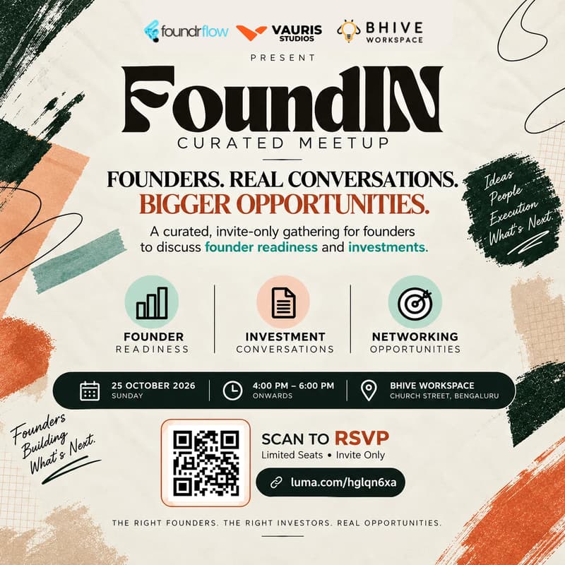 Cover Image for FoundIN | Curated Meetup — Founders. Real Conversations. Bigger Opportunities.