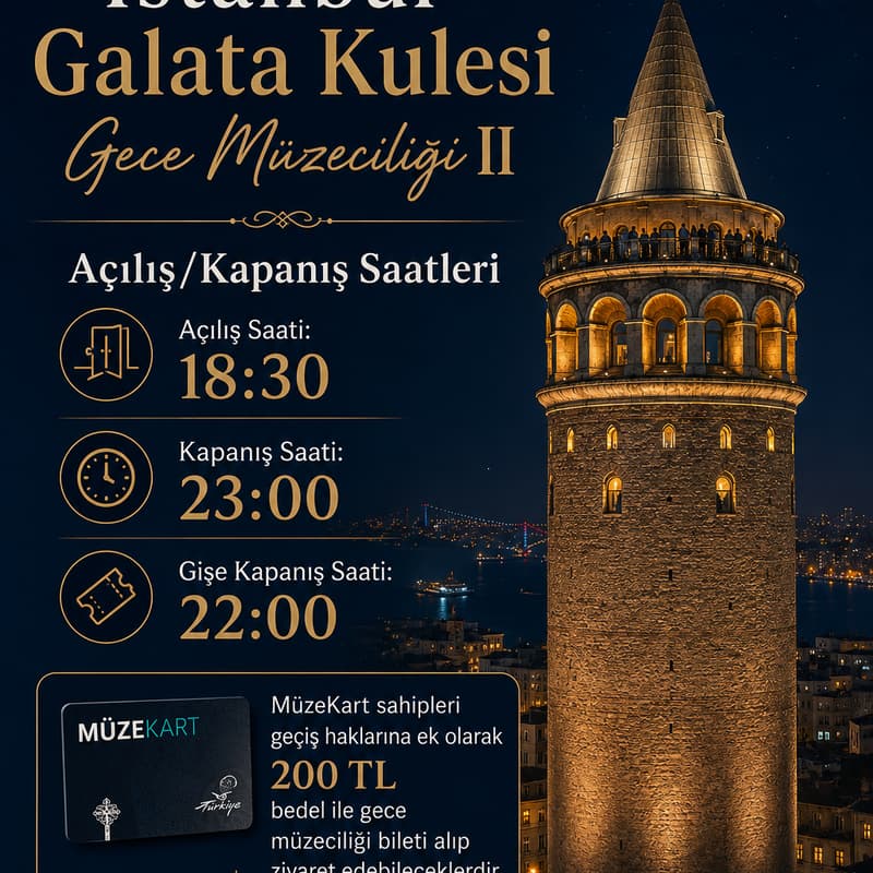 Cover Image for Galata Kulesi Gece Müzeciliği