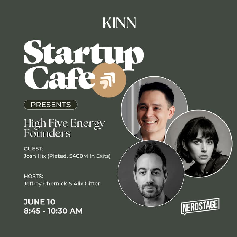 Cover Image for Startup Cafe: H5E Founders with Josh Hix (Plated, $400M in exits)