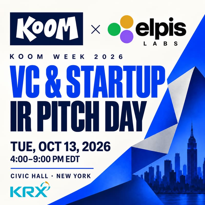 Cover Image for KOOM VC/Startup Pitch Day