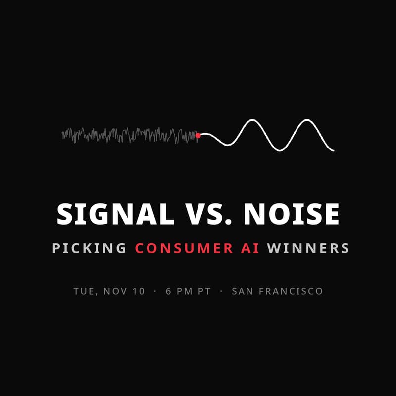 Cover Image for Signal vs. Noise: Picking Consumer AI Winners