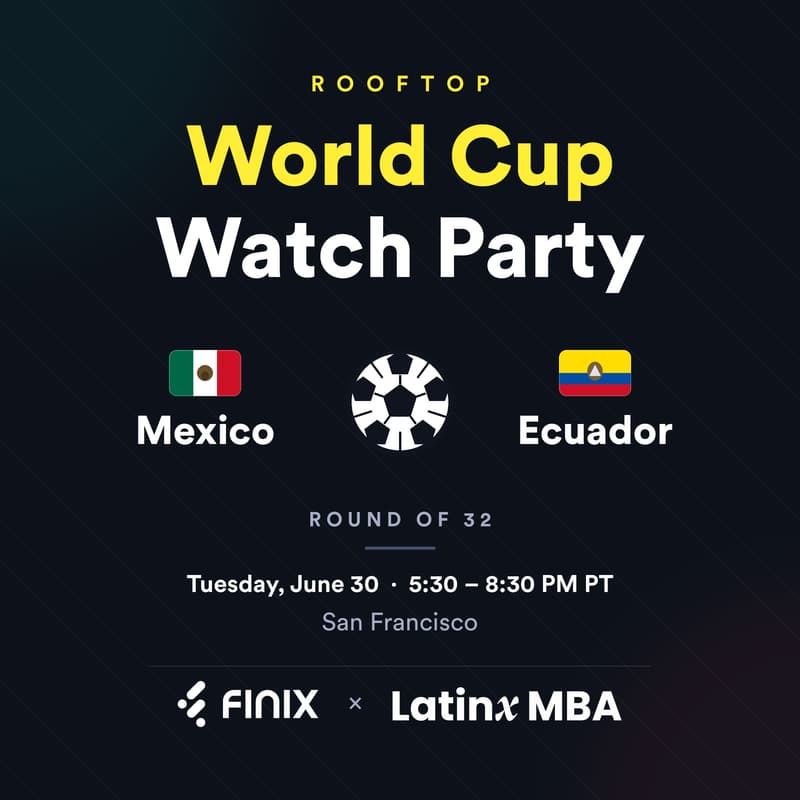 Cover Image for ⚽️ World Cup Watch Party | SF Rooftop w/ Finix & Latinx MBA