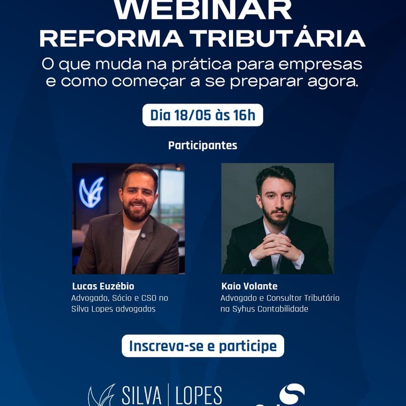 Cover Image for Webinar: Reforma Tributária com Lucas Eusébio e Kaio Volante