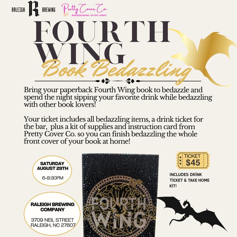 Cover Image for Fourth Wing Book Bedazzling Event