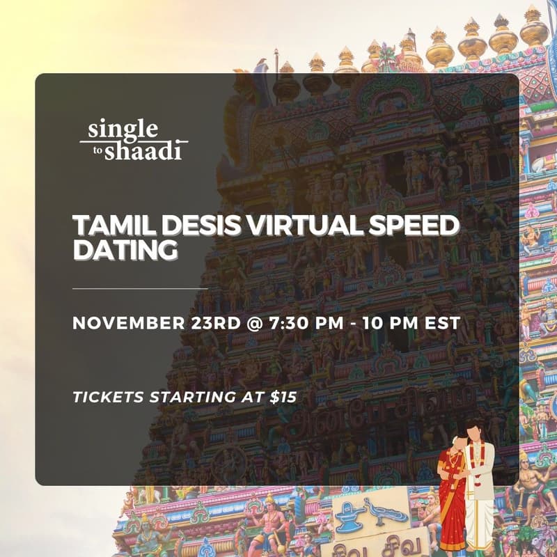 Cover Image for Tamil Desis Virtual Speed Dating