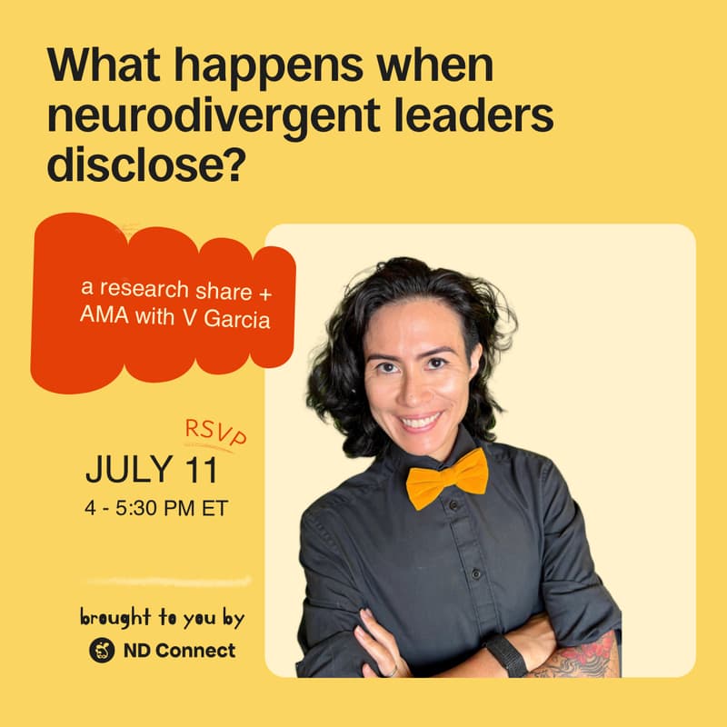 Cover Image for What happens when neurodivergent leaders disclose?