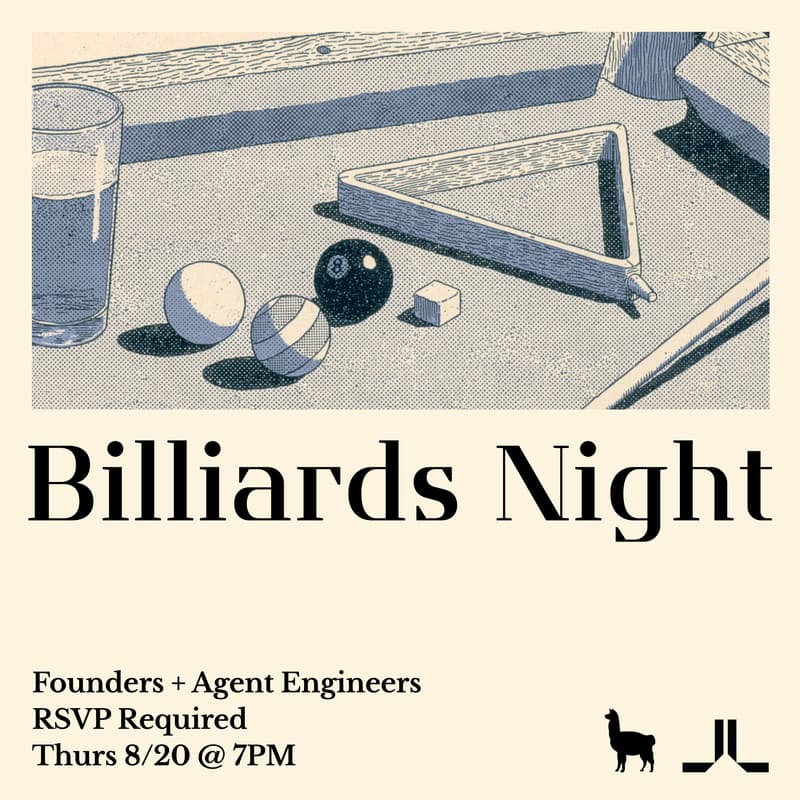 Cover Image for AI Founders + Engineers Billliards Night