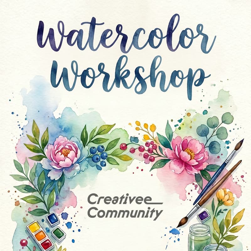 Cover Image for Free Watercolor Workshop by Creativee Community