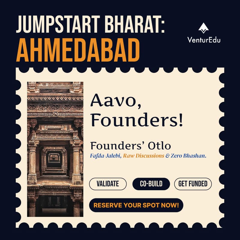 Cover Image for Jumpstart Bharat - Ahmedabad: Founders' Otlo