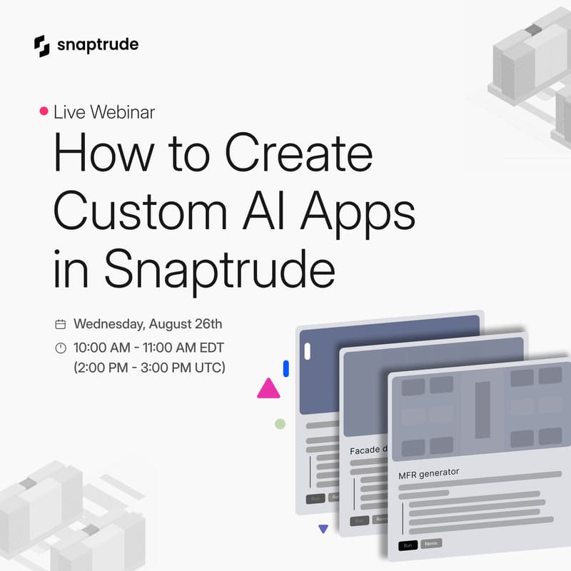 Cover Image for Webinar: How to Create Your Own AI workflows in Snaptrude