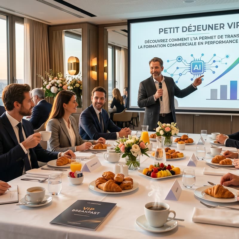 Cover Image for Petit-déjeuner privé "Comment l’IA permet de transformer la formation commerciale en performance mesurable" - Paris 8