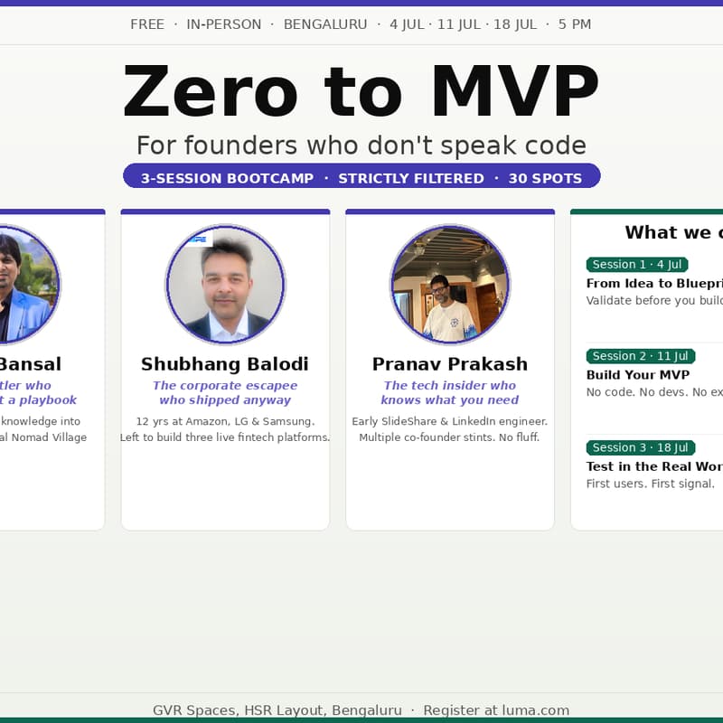 Cover Image for Zero to MVP — For Founders Who Don't Speak Code