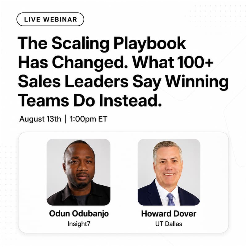 Cover Image for The Scaling Playbook Has Changed. What 100+ Sales Leaders Say Winning Teams Do instead