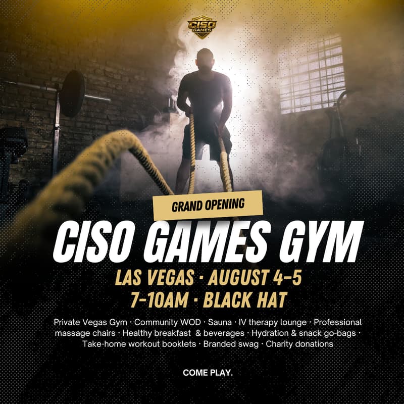 Cover Image for CISO Games GYM @ Black Hat